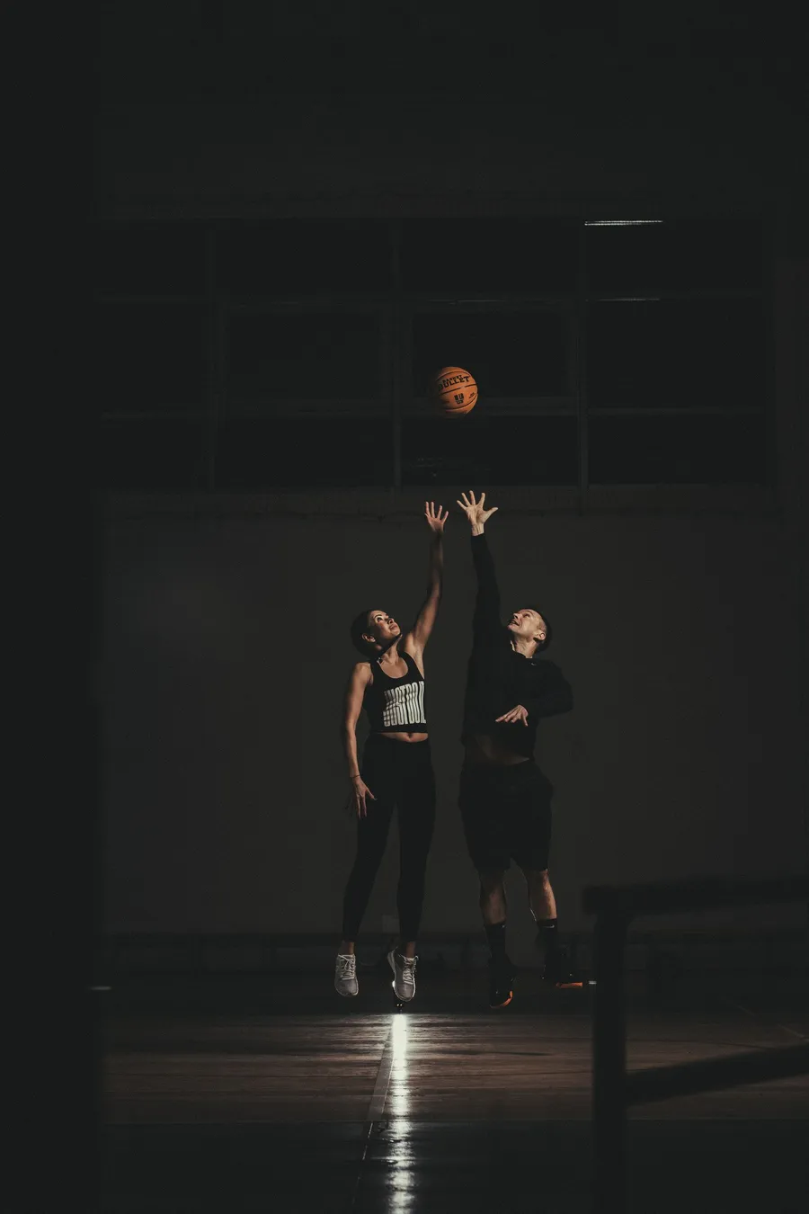 A game in progress with a Basket Bullet medicine ball