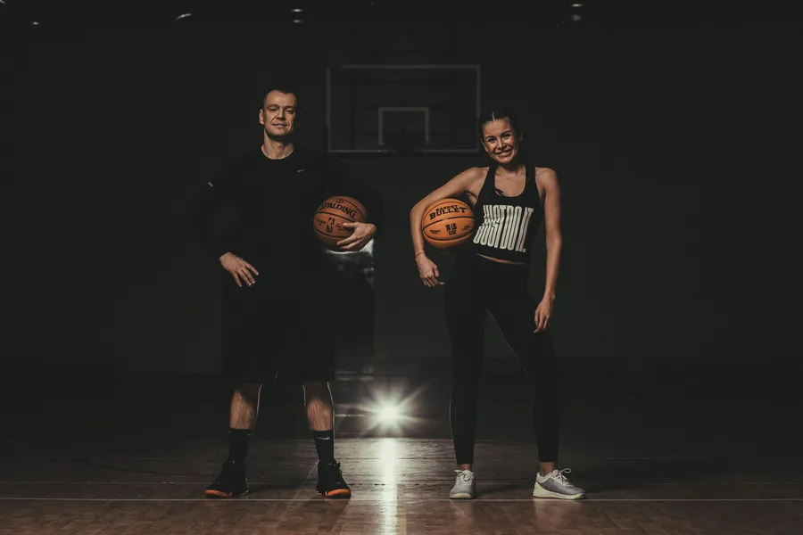 Piłka lekarska Basket Bullet podczas treningu